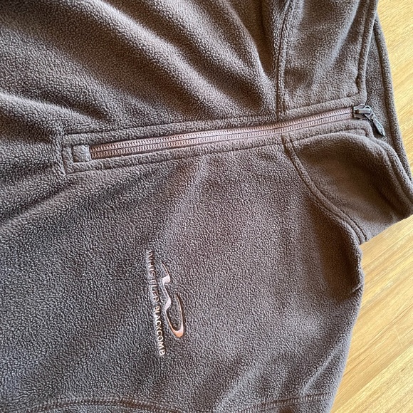 Whistler Blackcomb Fleece, 1/4 Zip pullover, dark brown.  Size M - Picture 2 of 3
